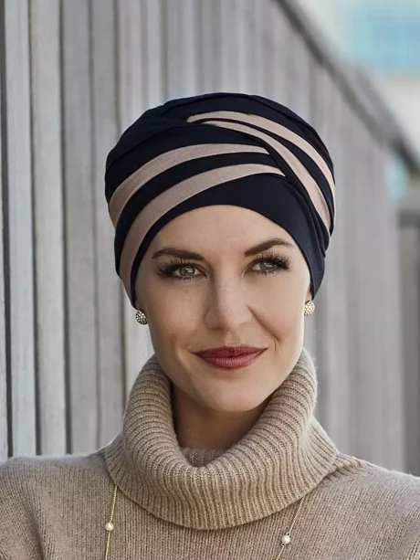 Shanti Turban | Black:Brown _00