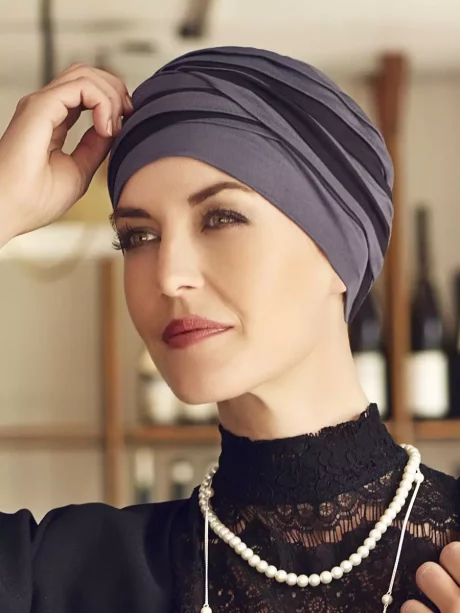 Shanti Turban | Blue:Black _00