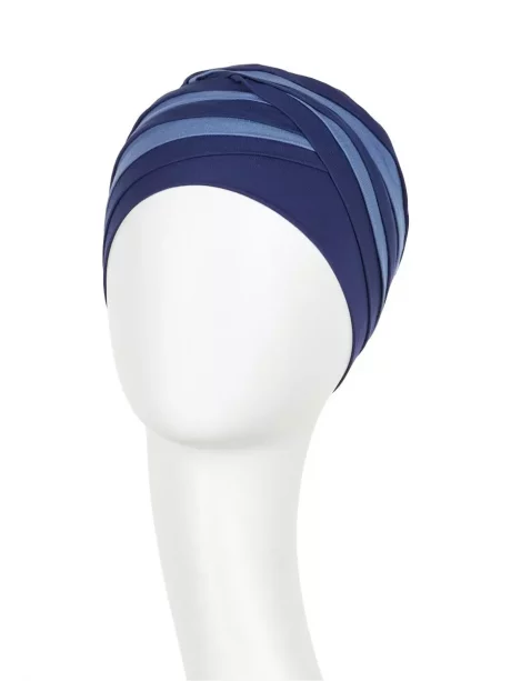 Shanti Turban | Dark Blue:Light Lilac _01